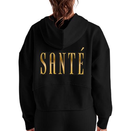 Golden Health - Women's Half Zip Cropped Hoodie