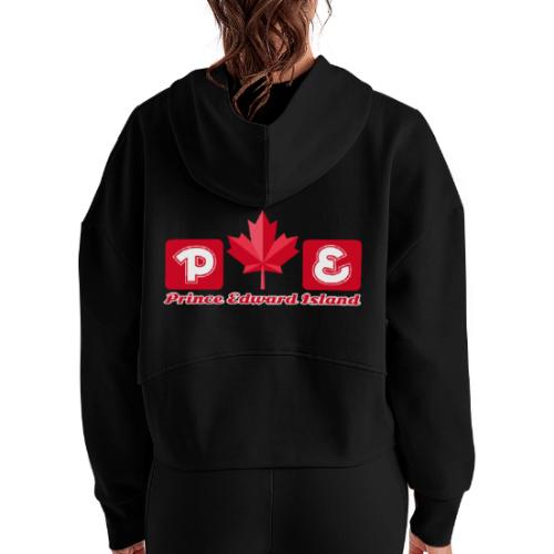 Prince Edward Island, province of Canada - Women's Half Zip Cropped Hoodie