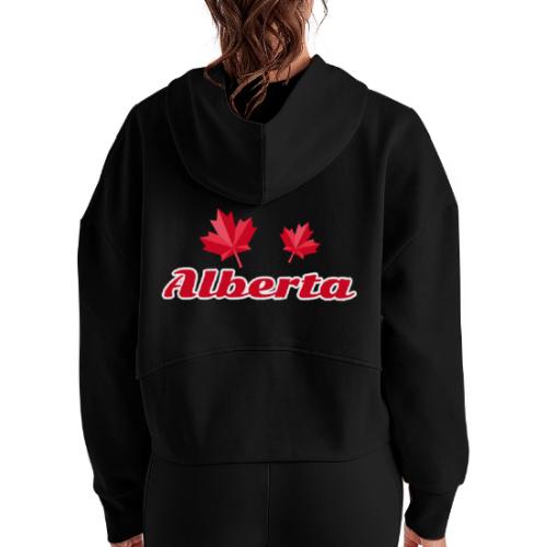 Alberta, province of Canada - Women's Half Zip Cropped Hoodie