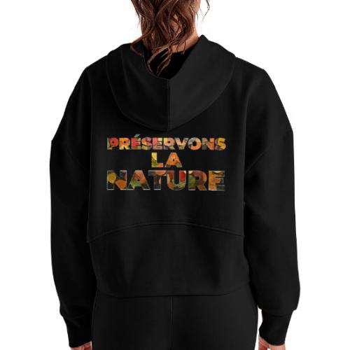 Preserving nature - Women's Half Zip Cropped Hoodie