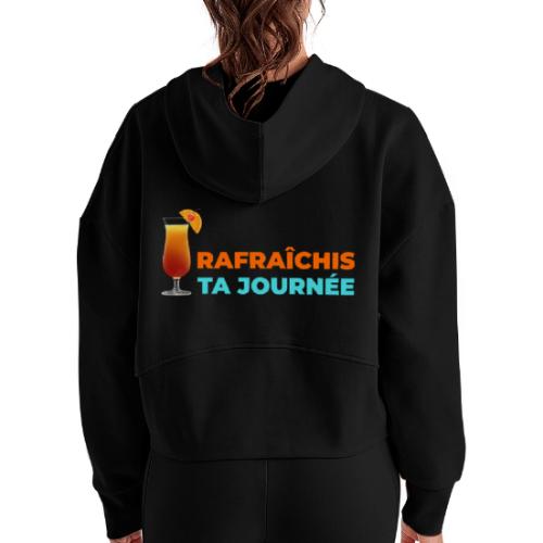 Daily Freshness - Women's Half Zip Cropped Hoodie