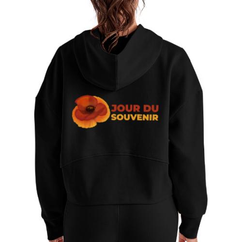 Remembrance Day - Women's Half Zip Cropped Hoodie