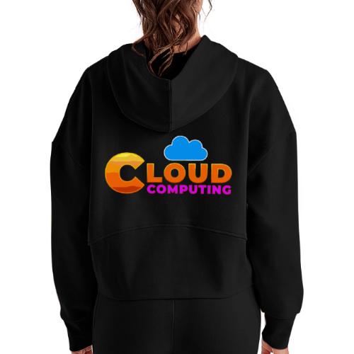 Cloud Computing - Women's Half Zip Cropped Hoodie