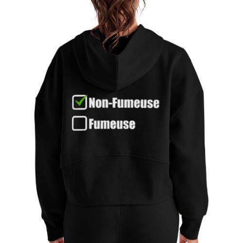 Non-smoking - Women's Half Zip Cropped Hoodie