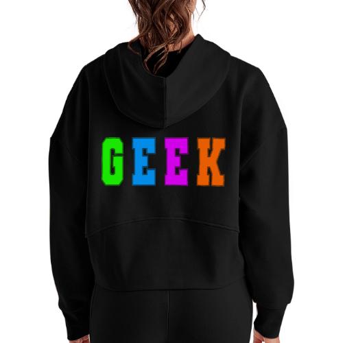 Certified Geek Mode - Women's Half Zip Cropped Hoodie