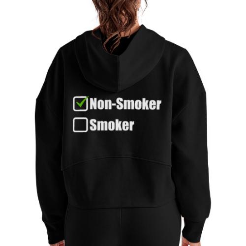 Non-smoker - Women's Half Zip Cropped Hoodie