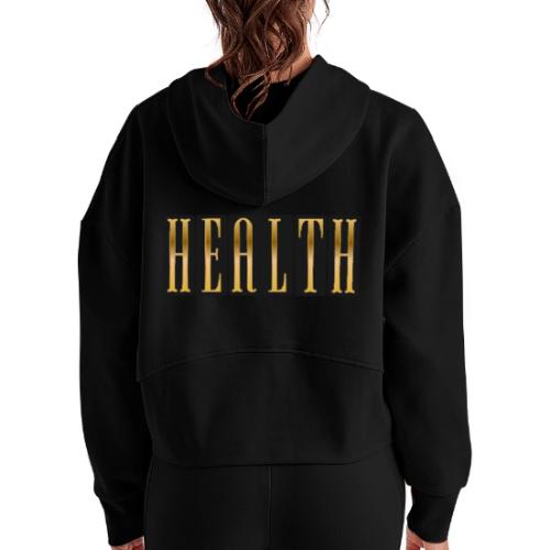 Golden Health - Women's Half Zip Cropped Hoodie