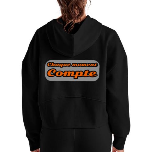 Every moment counts - Women's Half Zip Cropped Hoodie