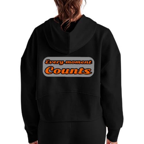 Every moment counts - Women's Half Zip Cropped Hoodie