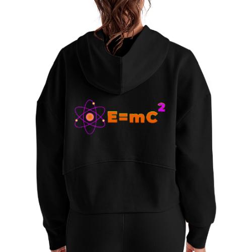 E = mc² - Women's Half Zip Cropped Hoodie
