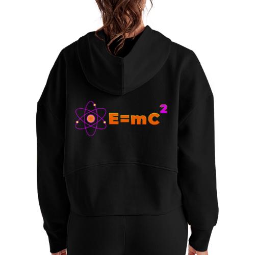E = mc² - Women's Half Zip Cropped Hoodie