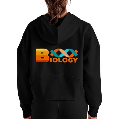Biology: Life Unfolded - Women's Half Zip Cropped Hoodie