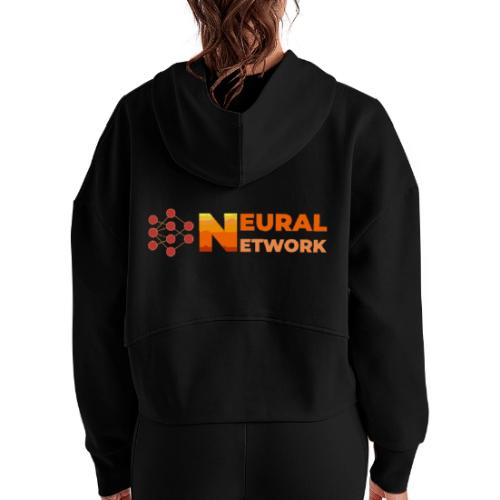 Neural Network: Digital Synapses - Women's Half Zip Cropped Hoodie