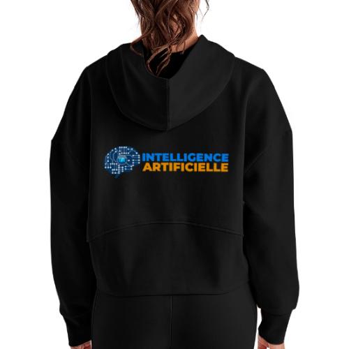 Artificial Intelligence: Machine Mind - Women's Half Zip Cropped Hoodie