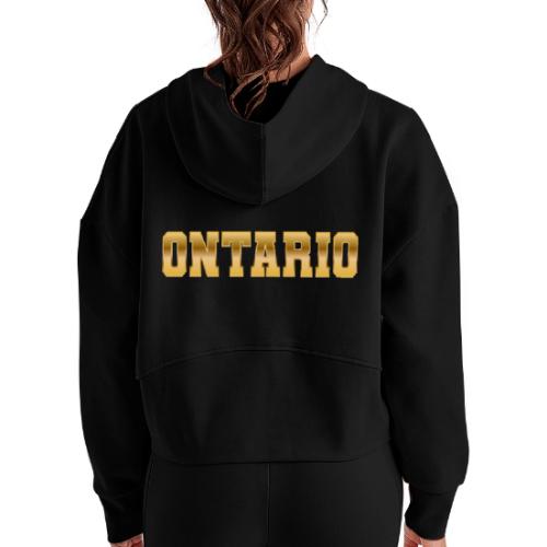 Ontario - Women's Half Zip Cropped Hoodie