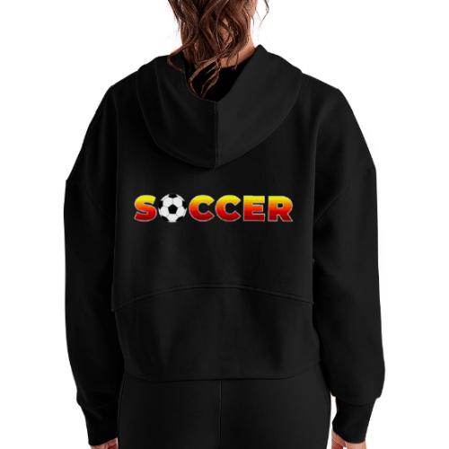 Soccer: Game of Goals - Women's Half Zip Cropped Hoodie