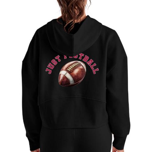 Just Football - Women's Half Zip Cropped Hoodie