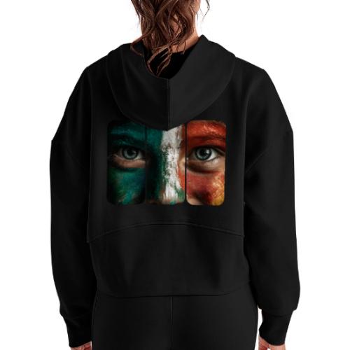 Mexican Spirit - Women's Half Zip Cropped Hoodie