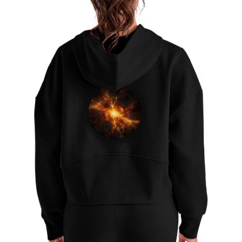 Big Bang: The Beginning of everything - Women's Half Zip Cropped Hoodie