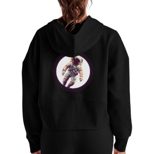 Astronaut: From Earth to the cosmos - Women's Half Zip Cropped Hoodie
