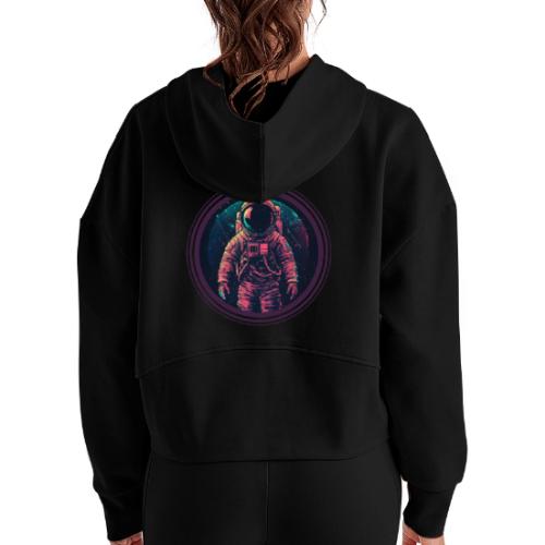 Astronaut: Explore the unknown - Women's Half Zip Cropped Hoodie