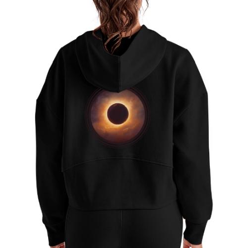 Eclipse: Umbra Dream - Women's Half Zip Cropped Hoodie