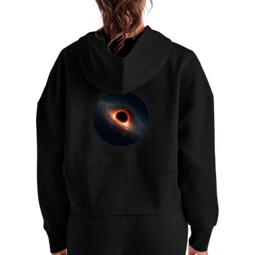 Black Hole Mystery - Women's Half Zip Cropped Hoodie