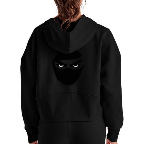 Shadow Veil Warrior - Women's Half Zip Cropped Hoodie
