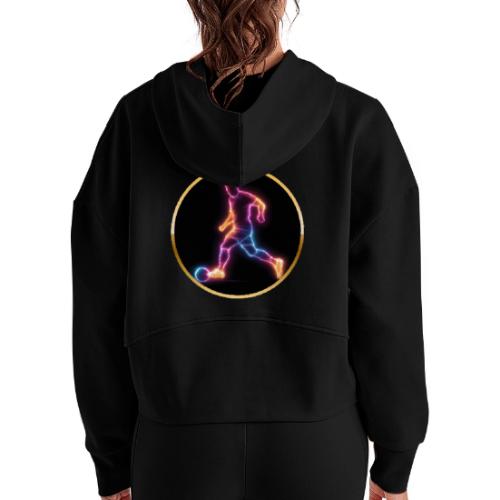 Virtual Football Hero - Women's Half Zip Cropped Hoodie