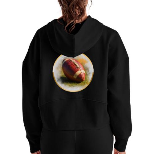 American Football: Heart of the Gridiron - Women's Half Zip Cropped Hoodie