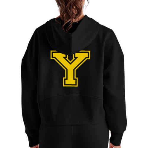 Letter Y – Capital Athletic Alphabet Monogram - Women's Half Zip Cropped Hoodie