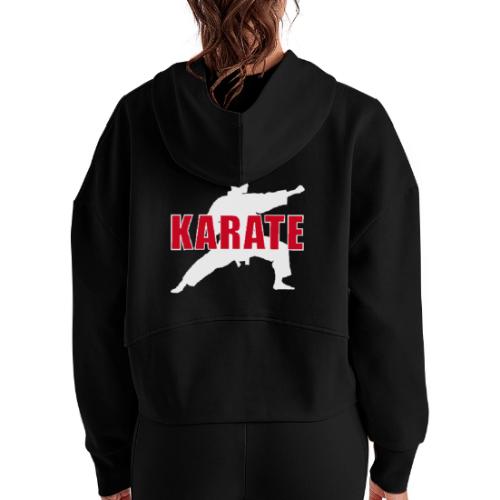 Karate Focus - Women's Half Zip Cropped Hoodie