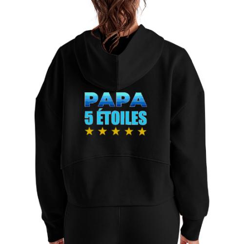 Five-Star Dad - Women's Half Zip Cropped Hoodie