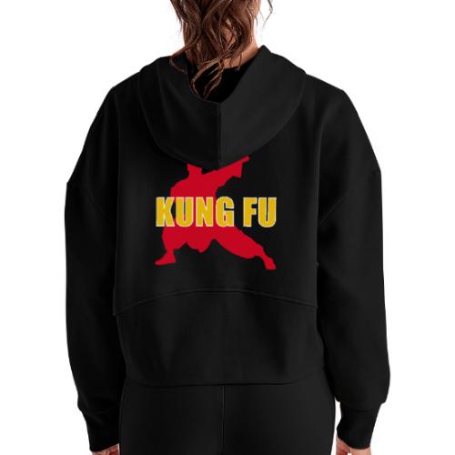 Kung Fu Energy - Women's Half Zip Cropped Hoodie