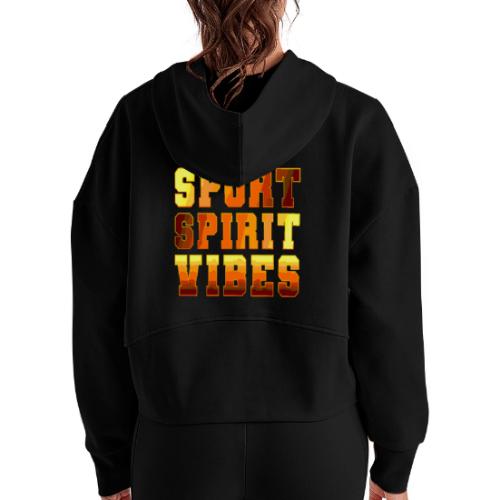 Sport Spirit Vibes Gradient - Women's Half Zip Cropped Hoodie