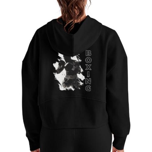 Boxing Vibes - Women's Half Zip Cropped Hoodie