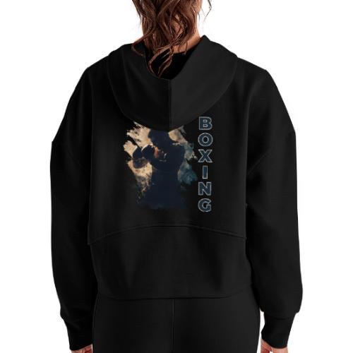 Boxing Ready - Women's Half Zip Cropped Hoodie