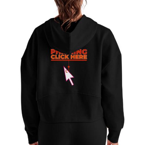 Phishing: Hooked by Deception - Women's Half Zip Cropped Hoodie