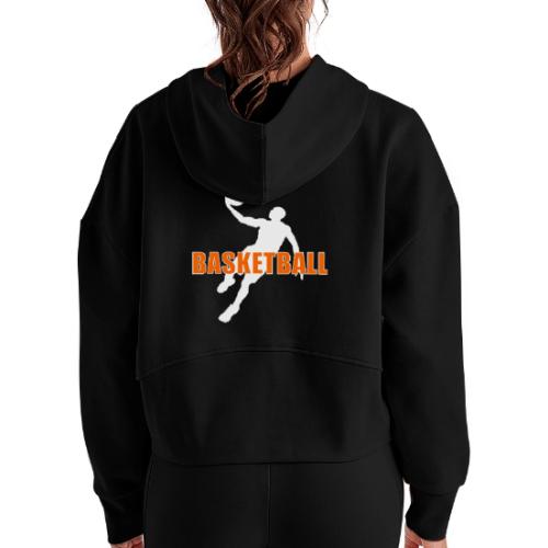Slam Dunk Motion - Women's Half Zip Cropped Hoodie