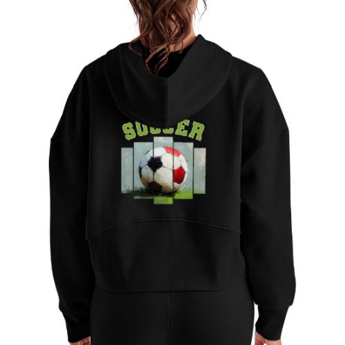 Soccer Core - Women's Half Zip Cropped Hoodie