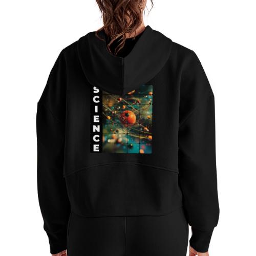 Atomic Science Vision - Women's Half Zip Cropped Hoodie