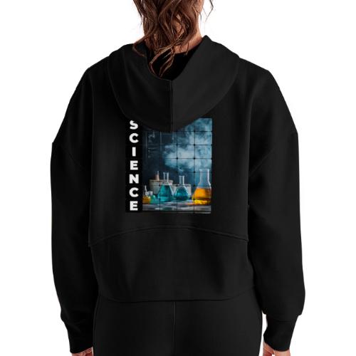 Alchemy of Science - Women's Half Zip Cropped Hoodie