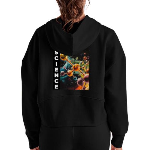 Molecular Science - Women's Half Zip Cropped Hoodie