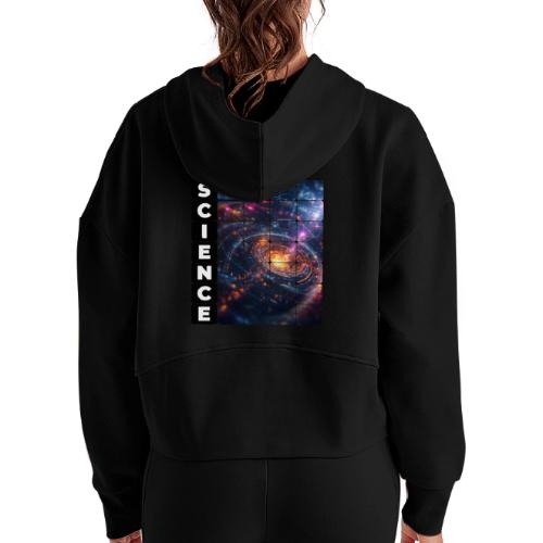 Science Spiral - Women's Half Zip Cropped Hoodie