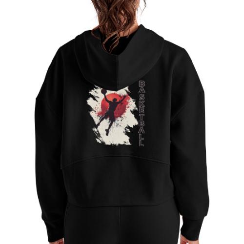 Basketball Heights - Women's Half Zip Cropped Hoodie