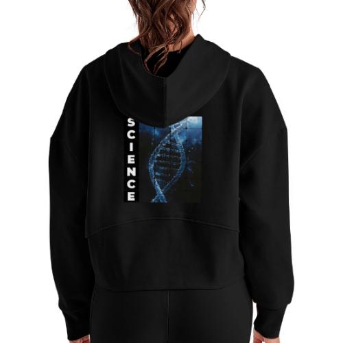 Frozen Code of Science - Women's Half Zip Cropped Hoodie