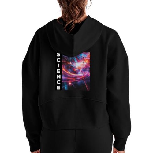 The Chaos of Science - Women's Half Zip Cropped Hoodie