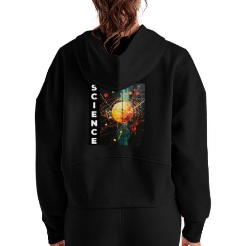 Core of Science - Women's Half Zip Cropped Hoodie