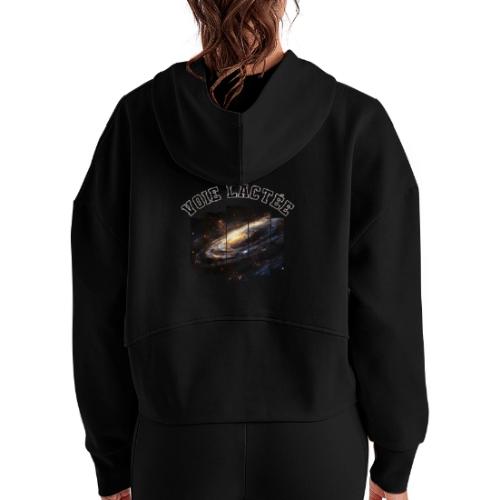 The Milky Way: A Visual Tribute - Women's Half Zip Cropped Hoodie