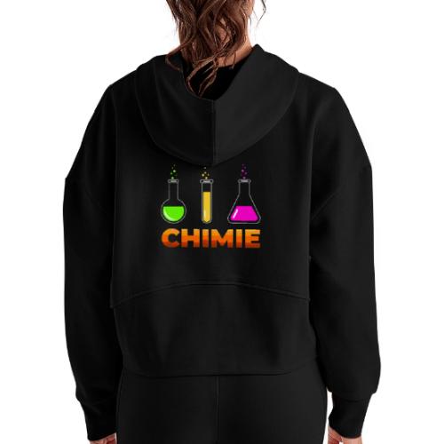 Chemistry: Moving Elements - Women's Half Zip Cropped Hoodie